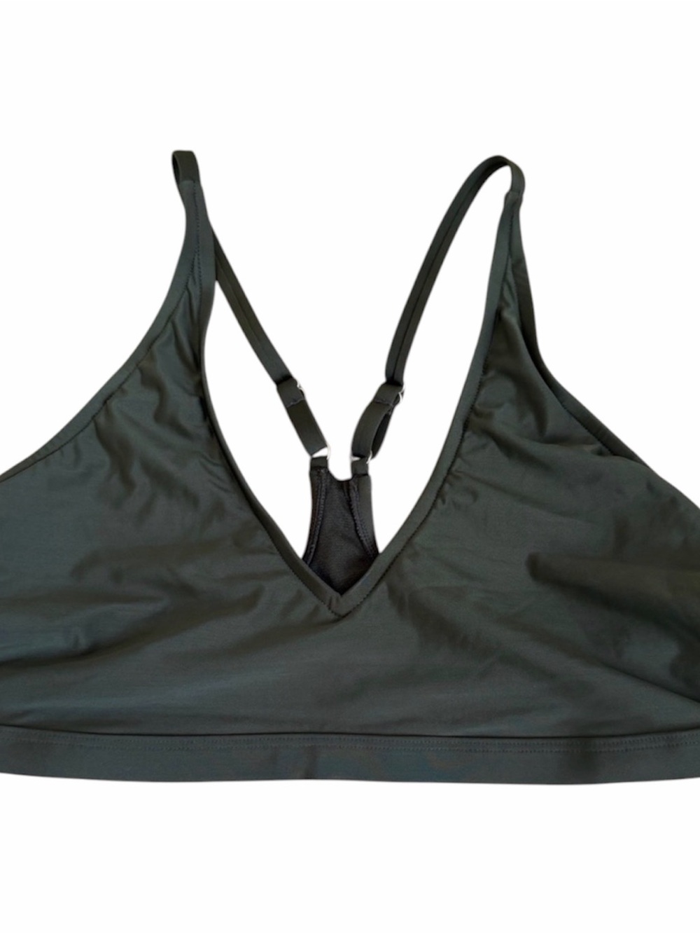 all in motion Olive Green V-Neck Wireless Swim Bralette Size L